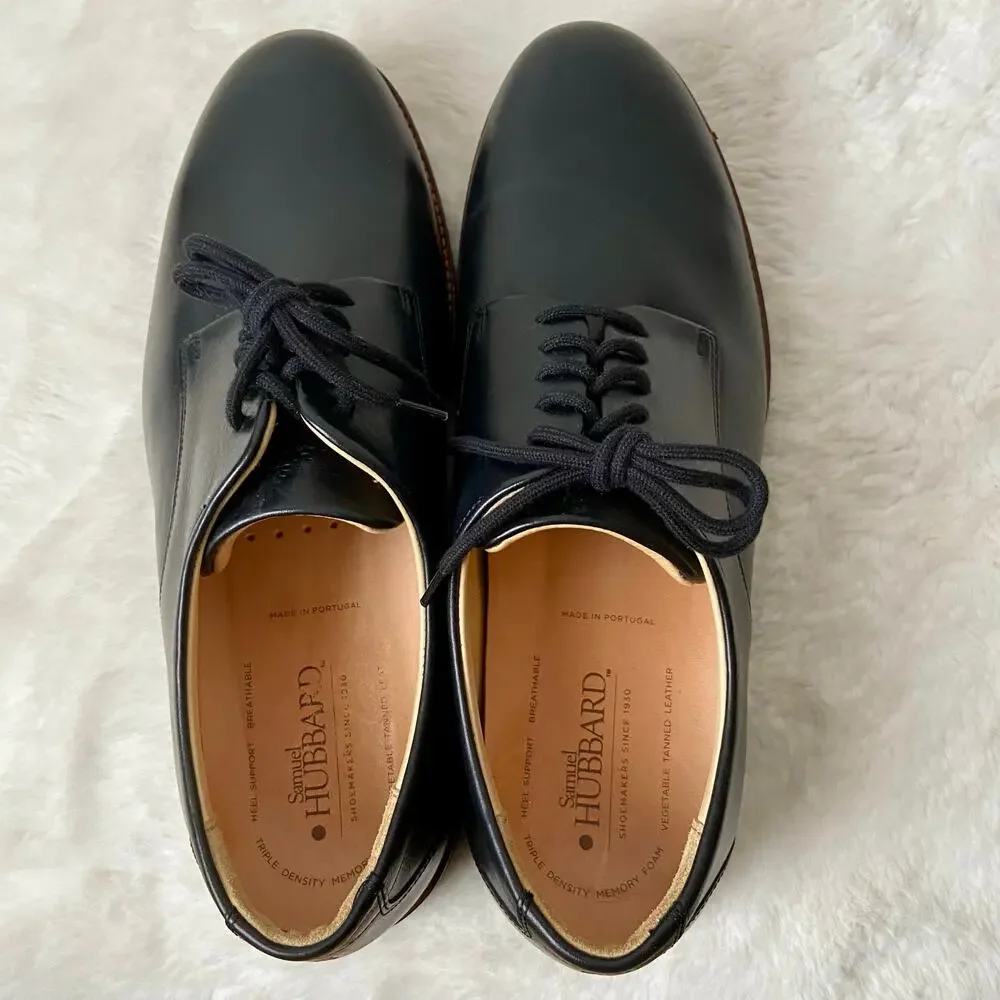 Samuel Hubbard Black Leather Men's Founder Oxford Size 13 Wide